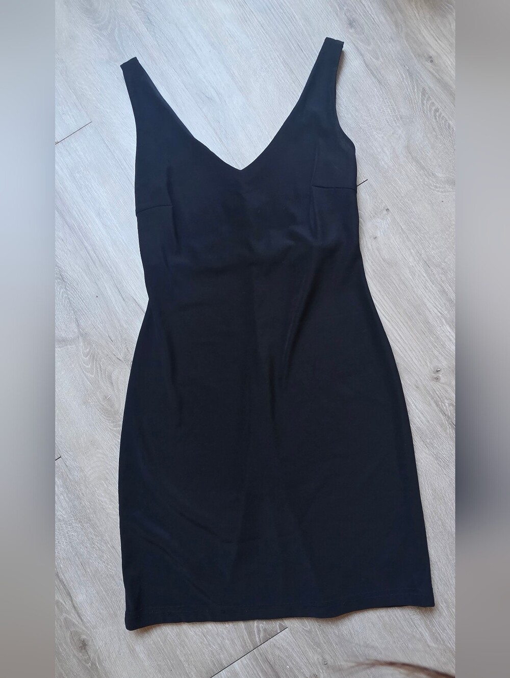 Women's Black V-Neck Mini Dress